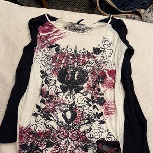 Buffalo David Bitton Women's Graphic Long Sleeve Top